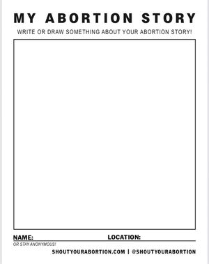 Image post by @shoutyourabortion on Instagram