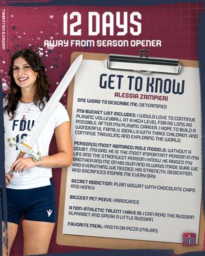 Image post by @FDUKnightsWVB on Twitter