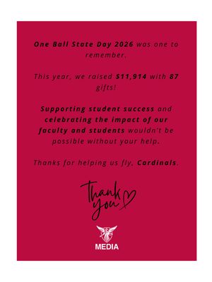 Image post by @ballstatemedia on Instagram