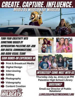 Image post by @Palestine Independent School District on Facebook