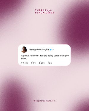 Image post by @therapyforblackgirls on Instagram