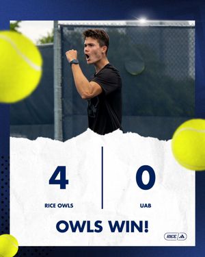 Image post by @RiceTennisW on Twitter
