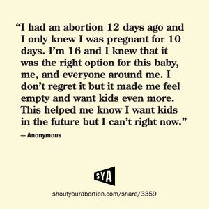 Image post by @shoutyourabortion on Instagram