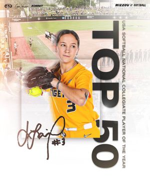 Image post by @MizzouSoftball on Twitter