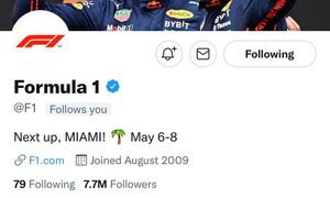 Image post by @f1miami on Twitter/X