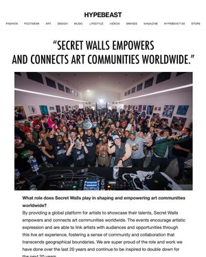 Image post by @secretwalls on Instagram
