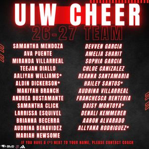 Image post by @uiwcheer on Instagram