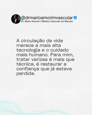 Image post by @drmarioamorimvascular on Instagram