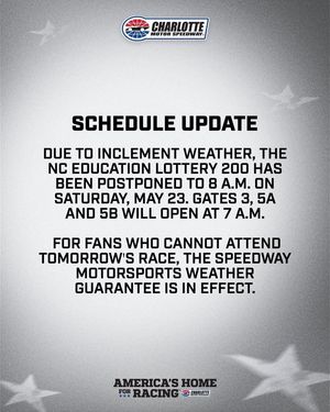 Image post by @CharlotteMotorSpeedway on Facebook