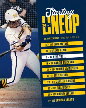 Image post by @umichsoftball on Twitter