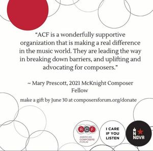 Image post by @americancomposersforum on Instagram