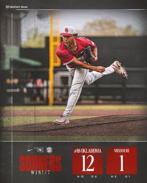 Image post by @OklahomaBaseball on Facebook