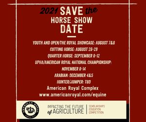 Image post by @UphaAmericanRoyalNationalChampionshipHorseShow on Facebook