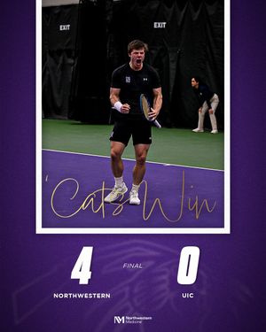 Image post by @NUMensTennis on Twitter