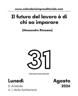 Image post by @calendarioimprenditoriale on Instagram