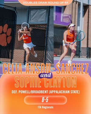 Text post by @ClemsonWTennis on Twitter/X