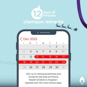 Image post by @clemsonmiracle on Instagram