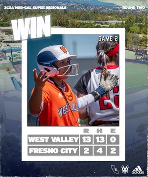 Image post by @West Valley College Softball on Facebook