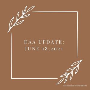 Image post by @doulaassociationofalberta on Facebook