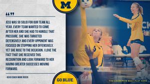 Image post by @umichvball on Twitter