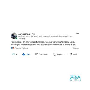 Image post by @zovamarketing on Instagram