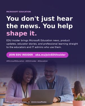 Image post by @microsoftedu on Instagram