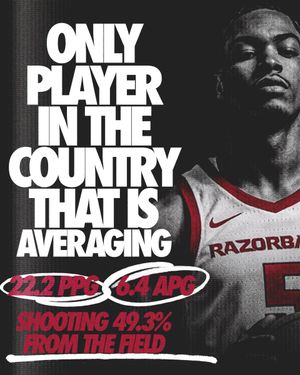 Image post by @RazorbackMBB on Twitter