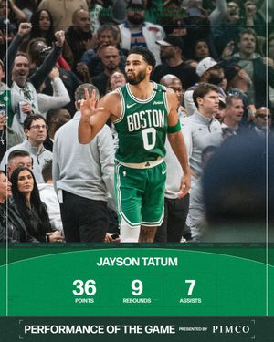 Image post by @celtics on Twitter/X