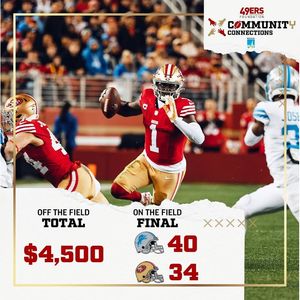 Image post by @49ersFoundation on Facebook