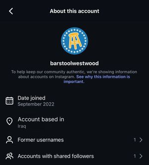 Image post by @barstoolusc on Instagram