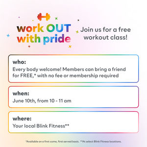Image post by @BlinkFitness on Facebook