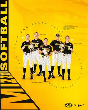 Image post by @MizzouSoftball on Twitter