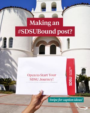 Image post by @sdsuadmissions on Instagram
