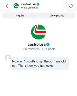 Image post by @castrolusa on Instagram