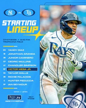 Image post by @RaysBaseball on Twitter