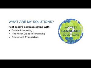 Video post by @AccessLanguageSolutions on YouTube