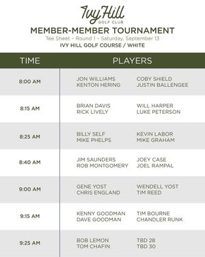 Image post by @IvyHillGolfClub on Facebook