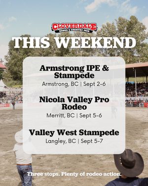 Image post by @cloverdalerodeo on Instagram
