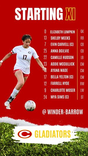 Image post by @CCGladsSoccer on Twitter