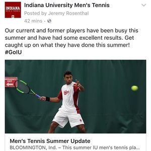 Image post by @indianamtennis on Instagram