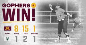 Image post by @GopherSoftball on Twitter