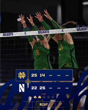 Image post by @NDvolleyball on Twitter