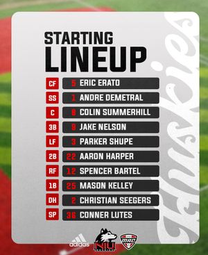 Image post by @NIU_Baseball on Twitter