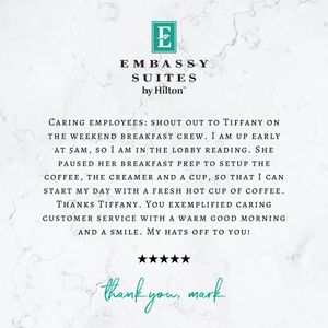 Image post by @embassysuitesgvilledt on Instagram