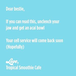Image post by @tropicalsmoothiecafe on Instagram