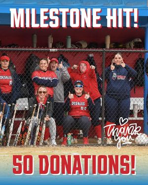 Image post by @DeSalesUniversitySoftball on Facebook