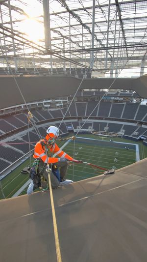 Video post by @SoFiStadium on Facebook