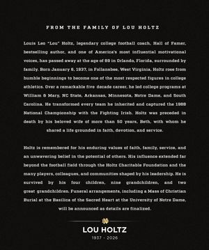 Image post by @FightingIrish on Twitter