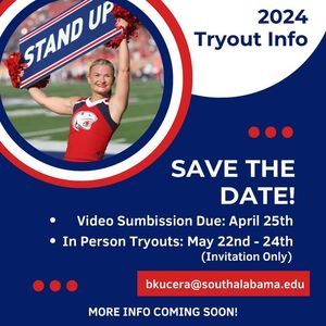 Image post by @southalabama.cheerleading on Facebook