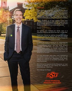 Image post by @osuathletics on Facebook